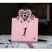Table Card Number 1-10 11-20 Laser Cut Number Card Heart-shaped